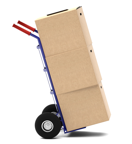 Photo d'un diable avec des cartons