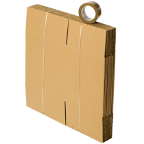 Kit 10 cartons à livres avec 1 rouleau d'adhésif gratuit Kit 10 cartons à livres avec 1 rouleau d'adhésif gratuit
