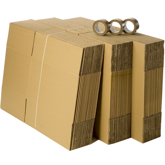 Kit 60 cartons standard avec 3 rouleaux d'adhésif gratuits Kit 60 cartons standard avec 3 rouleaux d'adhésif gratuits
